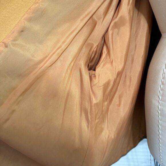 Michelle Bordeau Vintage Mustard/Olive Green Swing Coat Made in Italy - Picture 8 of 10